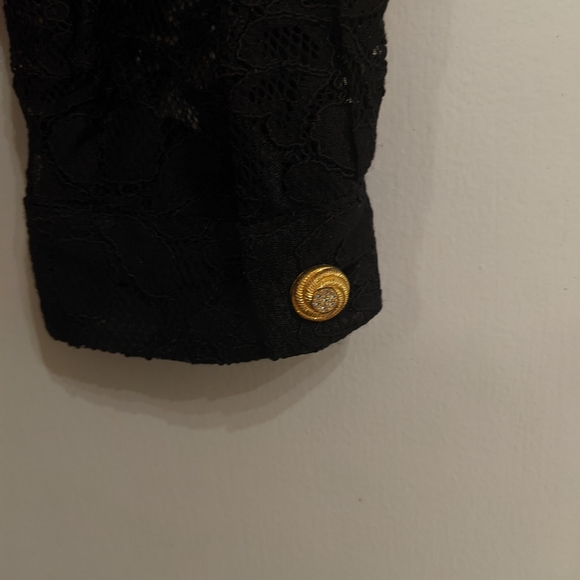 Black Lace jacket with gold buttons - Picture 5 of 6